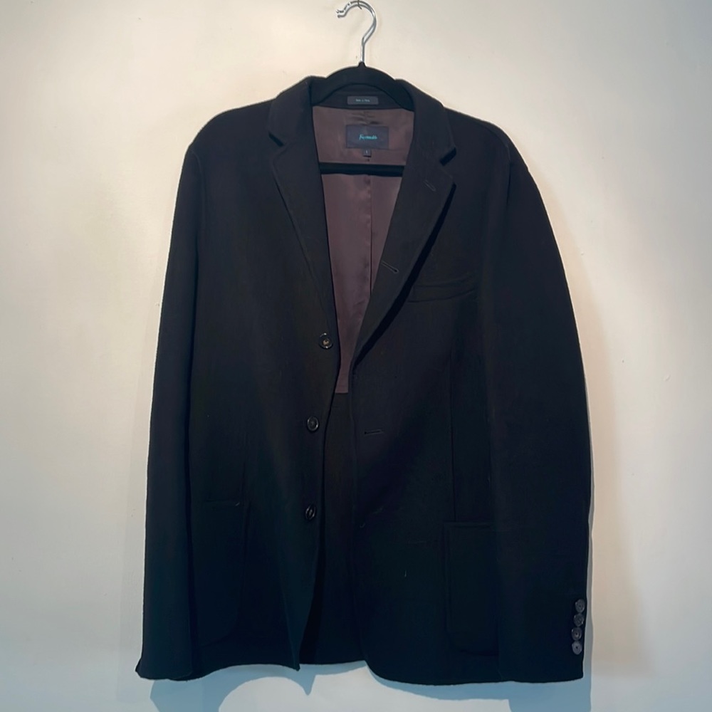 Faconnable Black Wool Jacket (Large)